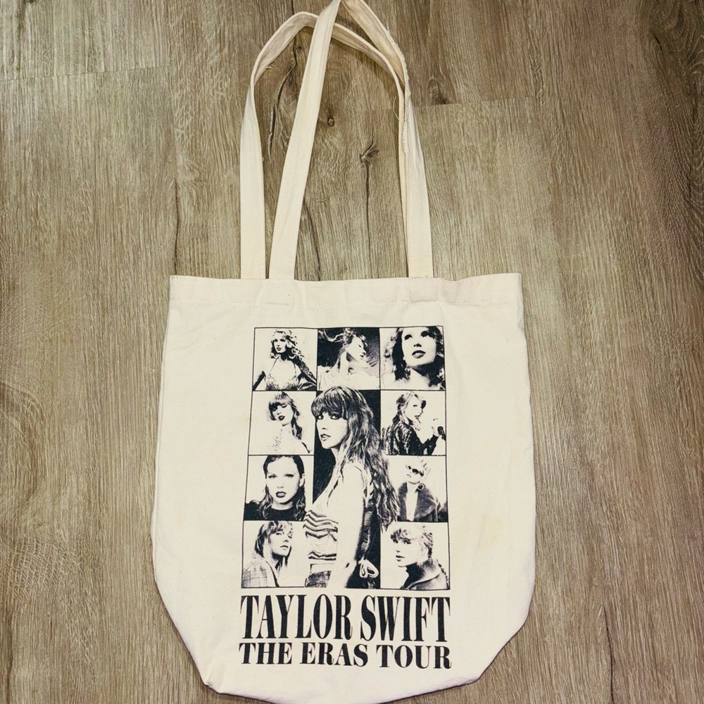 Taylor Swift The Eras Tour Cream Tote Bag